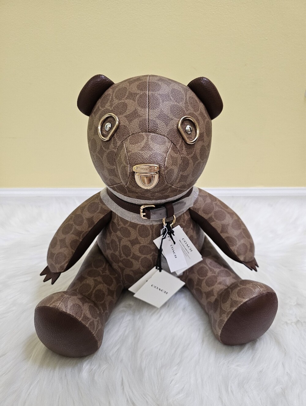 Coach Collectible Bear in Signature Canvas
